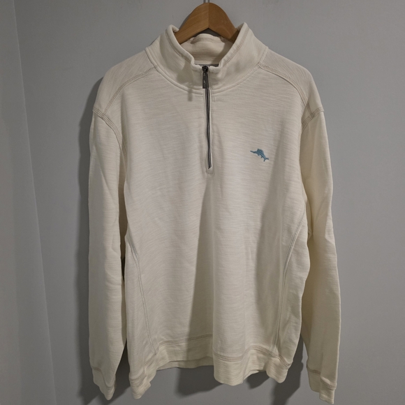 Tommy Bahama Men's Tobago Bay 1/2 Zip Pullover Sweatshirt XL Pima Cotton Tencel - Picture 2 of 11